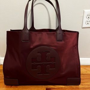 Very Good Condition! Tory Burch Ella Tote (Maroon)
